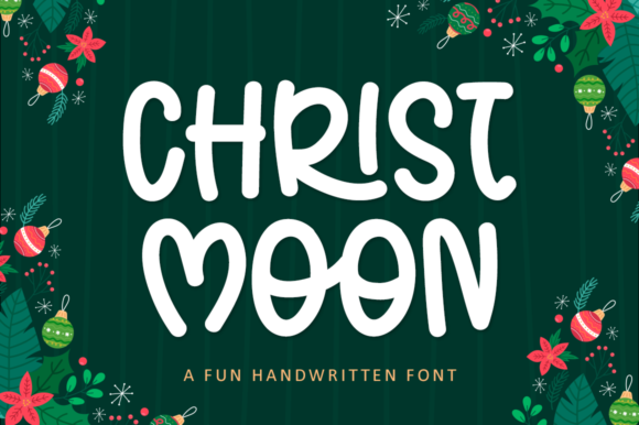 Christ Moon Font: A Quirky Handwritten Typeface for Festive Branding