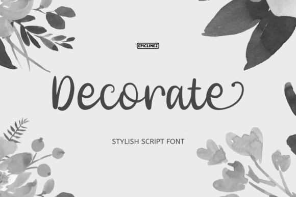 Decorate: A Stylish Handwritten Typeface for Creative Branding