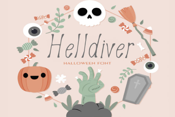 Helldiver Font Review: A Spooky Handwritten Typeface for Branding