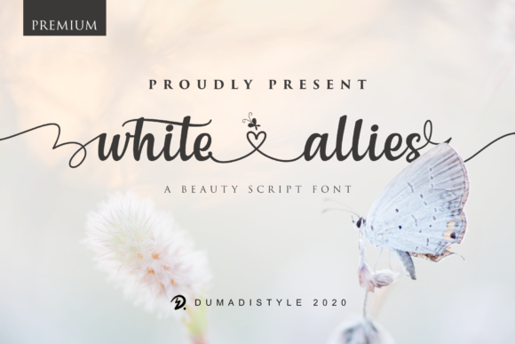 White Allies: A Delicate Handwritten Font for Romantic Branding